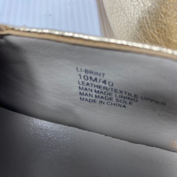 Women's LOGO Lori Goldstein Li-Brint Slip On Sneaker Cushion Flats Gold 10 M - Picture 9 of 12